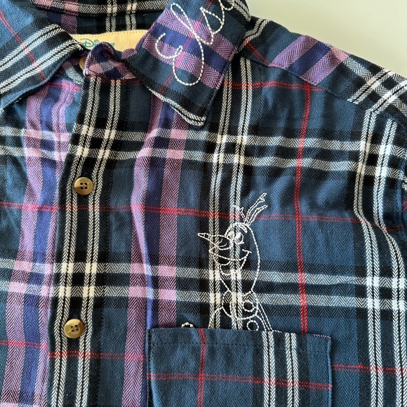 Cakeworthy Frozen Plaid Flannel Shirt in Size M - Picture 4 of 6